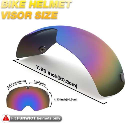 Vista 7 de Gafas de bicicleta magnéticas con casco, viseras solares extraíbles/desmontables para casco de bicicleta (Colorido)