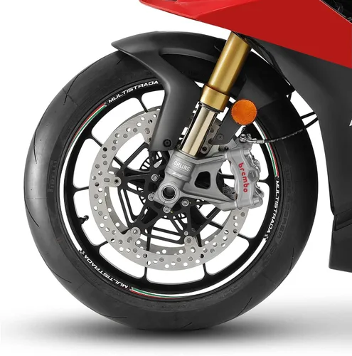 Vista 7 de labelbike - Stickers Stripes Motorcycle Rims Wheels 17-19 Tuning Protection Kit Compatible with Ducati Multistrada v4