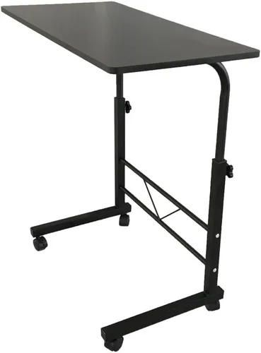 Vista 3 de Mesa auxiliar de sofá con ruedas, escritorio pequeño extraíble, mesa de café con ruedas ajustable en altura, escritorio elevador para computadora