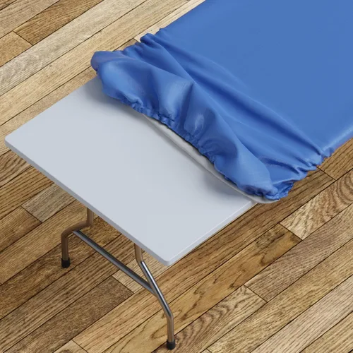 Vista 15 de Sorfey Mantel ajustado con elástico, vinilo con parte trasera de franela, se adapta a mesa de 24 x 48 pulgadas, rectangular, a prueba de agua, fácil