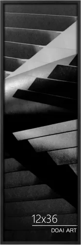 Vista 7 de DOAI ART Marco de fotos de 5x7 pulgadas, marco negro de 5x7 pulgadas para exhibición horizontal o vertical con montaje en pared y sobremesa Marco