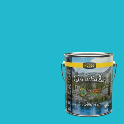 Vista 132 de Rodda Paint CASCADIA XL - Pintura e imprimación satinada para exteriores en uno, cuarto de galón, azul Madonna