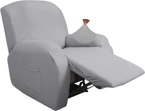 Vista 15 de JIVINER Fundas súper elásticas para sillas reclinables, de elastano, suave, con bolsillos, protector de muebles reclinables