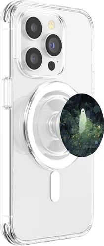 Vista 3 de Fantasma estético de Halloween en el jardín del bosque fantasma botánico PopSockets MagSafe PopGrip para iPhone