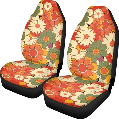 Vista 25 de UNICEU Juego de 2 fundas de cojín para asiento de automóvil, diseño de calavera gótica negra, lavable, accesorios interiores antideslizantes