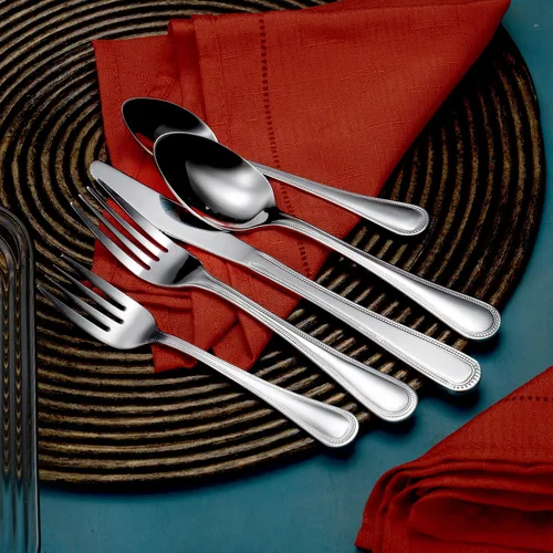 Vista 3 de Cucharillas de 24 piezas de cubiertos de servicio de alimentos con diseño Casalinda Tabletop Grand Terrace Hecho en México, dos docenas de cucharas