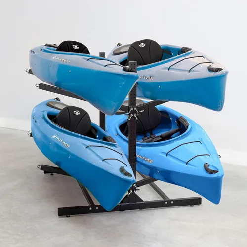 Vista 10 de Teal Triangle Estante de almacenamiento ajustable independiente para kayak Negro