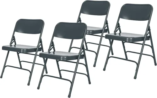 Vista 16 de OEF Furnishings Serie OEF300 Sillas Plegables de Acero Premium de Servicio Pesado, Sillas Comerciales de Metal con Triple Refuerzo y Bisagras Beige