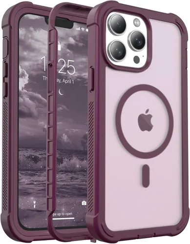 Vista 83 de jaroco - Funda magnética compatible con MagSafe para iPhone 11 de 6.1 pulgadas; protección de grado militar contra caídas, de doble capa