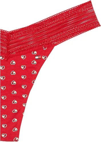 Vista 2 de Tommy Hilfiger Bragas de tela de algodón para mujer paquete múltiple de tangas bandera de corazón talla L de EE UU Bandera de corazón Ar