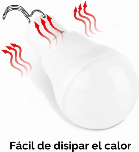 Vista 4 de Paquete de 2 bombillas LED de energía solar, luces solares portátiles de carga USB con panel solar para interiores y exteriores, senderismo