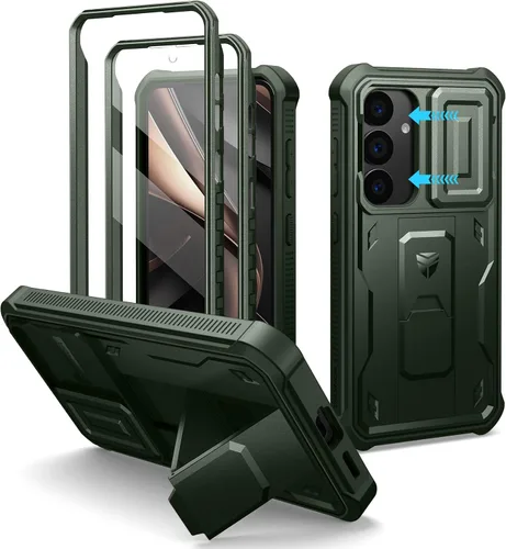Vista 75 de Dexnor Funda para Samsung Galaxy S24 con Cubierta Deslizante Integrada para Cámara y Protector de Pantalla y Soporte, Funda Resistente a los Golpes