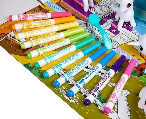 Vista 4 de Crayola 74-7430-E-000 Washimals Peculiar Zoo Playset