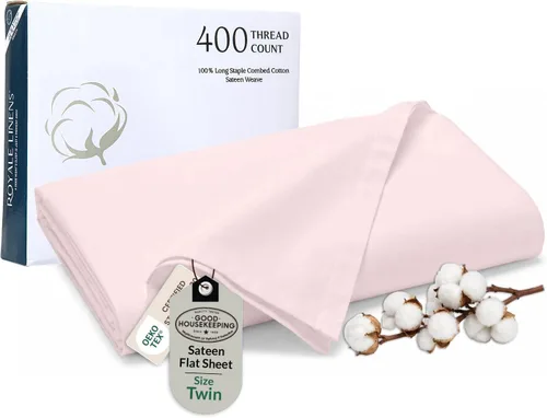 Vista 49 de Royale Linens Sábana encimera de 300 hilos de 100 % algodón peinado de fibras largas, súper suave, sábana encimera de tamaño individual se vende por