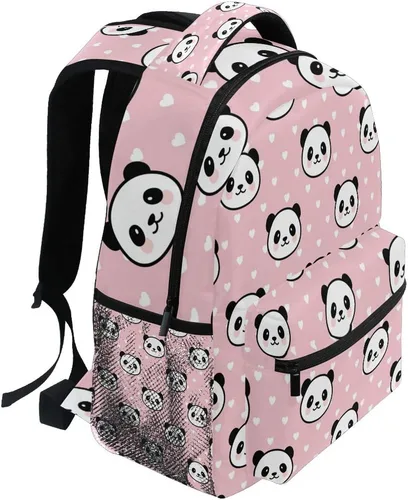 Vista 16 de ATTX Linda mochila con diseño de panda para niños y niñas, Panda-h, Ciclismo