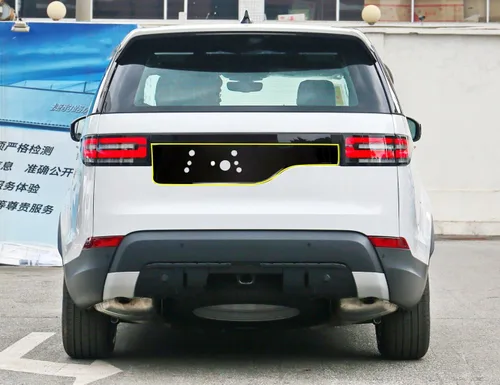 Vista 4 de YIWANG ABS puerta trasera licencia decoración ajuste para Land Rover Discovery 5 LR5 2017 L462 Auto Accesorios