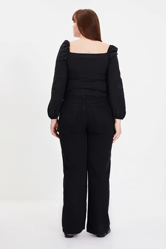 Vista 10 de Trendyol Jeans de pierna ancha de cintura alta para mujer