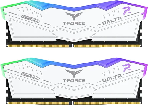 Vista 13 de TEAMGROUP T-Force Delta RGB DDR5 Ram 64GB (2x32GB) 6000MHz CL38 Intel XMP 3.0 y AMD Expo Módulo de memoria de escritorio compatible Blanco