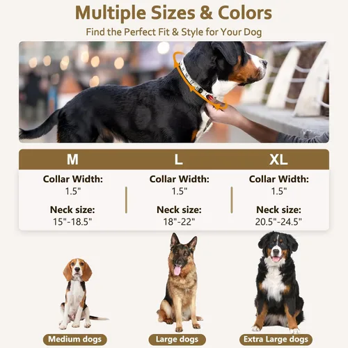 Vista 6 de KCUCOP - Collar táctico para perro, collar militar para perro, collares para perro Tactipup, ajustable, hebilla de metal resistente para perros M, L