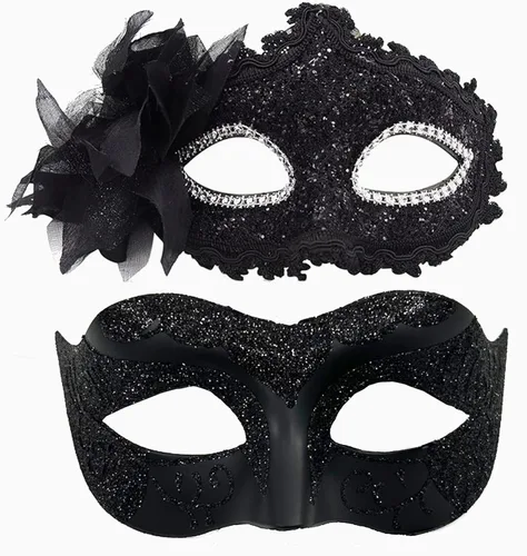 Vista 6 de Máscara veneciana para mujer, con encaje de flores, para Halloween, Navidad, Mardi Gras, fiesta de disfraces