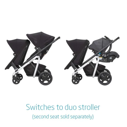 Vista 2 de Maxi-Cosi Lila - Cochecito modular todo en uno, color negro nómada, tamaño único (CV324ETK)