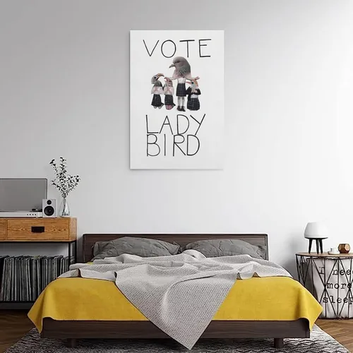 Vista 3 de EtUrg Póster Vote - Póster de Lady Bird para pared, impresiones artísticas de pintura, cubierta de álbum, decoración de póster, regalo