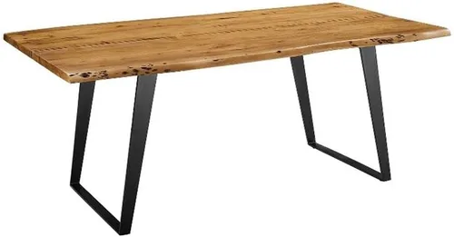 Vista 13 de Modway EEI-6067-BLK-NAT Viggo - Mesa de comedor de madera de acacia, madera de acacia, 60 pulgadas, color negro natural