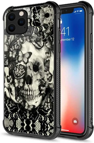 Vista 20 de ZHEGAILIAN Funda compatible con iPhone 12/12 Pro, funda de invasión de vaca alienígena OVNI, parte trasera de vidrio templado + funda protectora