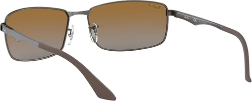 Vista 6 de Ray-Ban Gafas de sol rectangulares de metal RB3498 para hombre