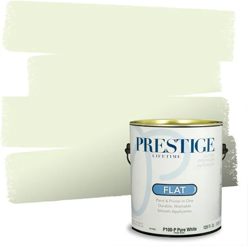 Vista 97 de PRESTIGE Pintura exterior e imprimación en uno, aloe, plano, 1 galón