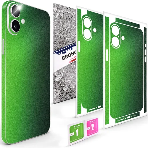 Vista 19 de 2 piezas de Skin Wrap compatibles con iPhone 16 Plus – Película protectora de vinilo delgada para lados y espalda – Ajuste elegante, aspecto premium