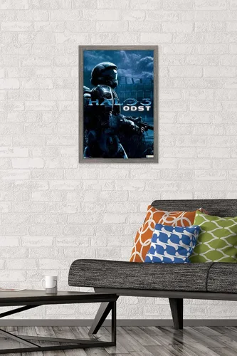 Vista 2 de Trends International aureola: ODST - Póster de pared de arte clave, 14.725 "x 22.375", versión enmarcada de madera de granero