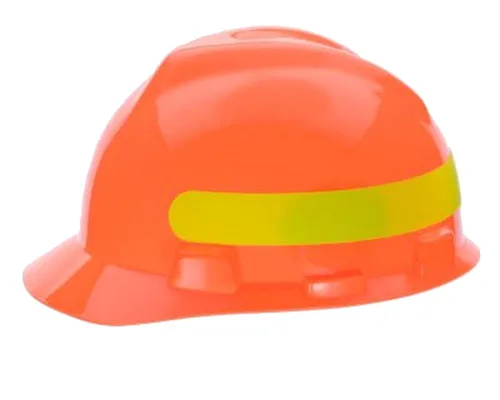 Vista 13 de MSA 495851 V-Gard - Casco de seguridad, con suspensión de trinquete Fas-Trac III, carcasa de polietileno, protección anti-impacto superior, correas