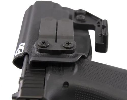 Vista 3 de FDO Industries IWB - Funda Kydex compatible con Glock 48 MOS - Discreet Carry Concepts - Clip de engranaje monobloque de metal de 1.5 pulgadas