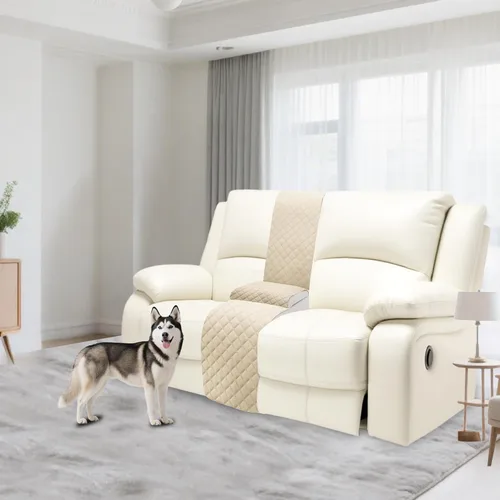 Vista 5 de Fundas para sofá modular reclinable, de terciopelo en forma de L, funda de consola central para perros y mascotas, lavable antideslizante, 1 funda