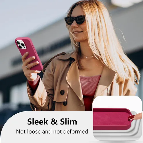 Vista 213 de Funda magnética de silicona para iPhone 13 Pro, color blanco antiguo [Compatible con Magsafe] [Forro de microfibra suave antiarañazos], funda