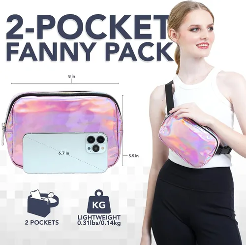 Vista 34 de Riñonera cruzada para mujer – Riñonera elegante, funcional y moderna para viajes, festivales y uso diario