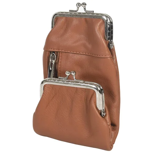Vista 22 de Funda de cuero genuino para cigarrillos y mechero con cierre de torsión de Leatherboss (Beige)