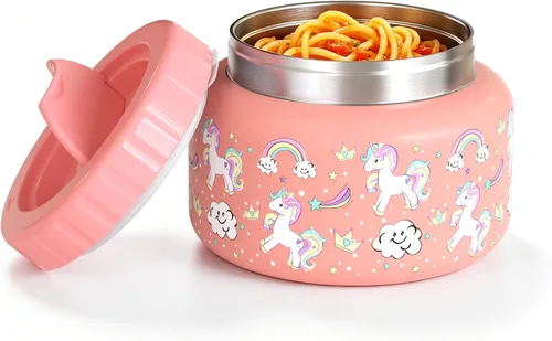 Vista 13 de PIQUEBAR - Termo infantil de 8 onzas para alimentos calientes, pequeño recipiente térmico de acero inoxidable, termo de boca ancha fácil de abrir