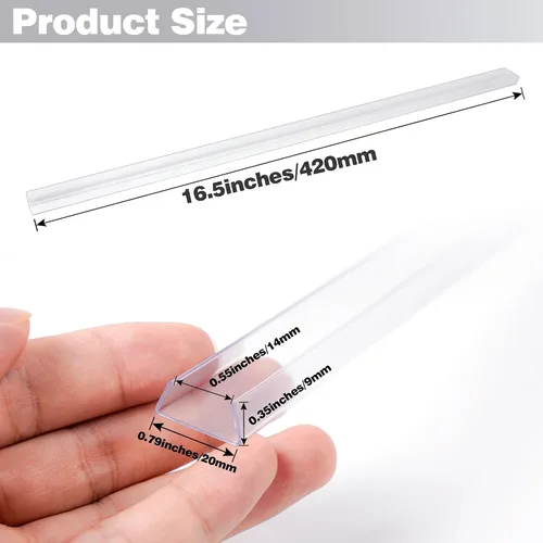 Vista 2 de Tugaizi 8 protectores de vinilo rígido de plástico transparente para puertas de gabinete, protector de borde de plástico para proteger el gabinete