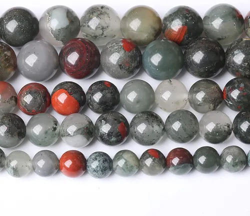 Vista 222 de 100 cuentas de piedra multicolor natural de 0.236 pulgadas (0.236 in), cuentas espaciadoras sueltas redondas para hacer pulseras, collares, aretes