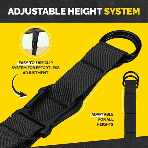 Vista 5 de Pull Up Assistance Bands - 4 Heavy Duty Pull Up Bands with Adjustable Strap and Foot Rest - Stackable Pull Up Assist Band Set for Pull Up Bar