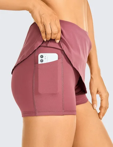 Vista 3 de CRZ YOGA Women's Lightweight High Waisted Golf Skorts A-line Athletic Tennis Sports Workout Hiking Skirts with Pockets