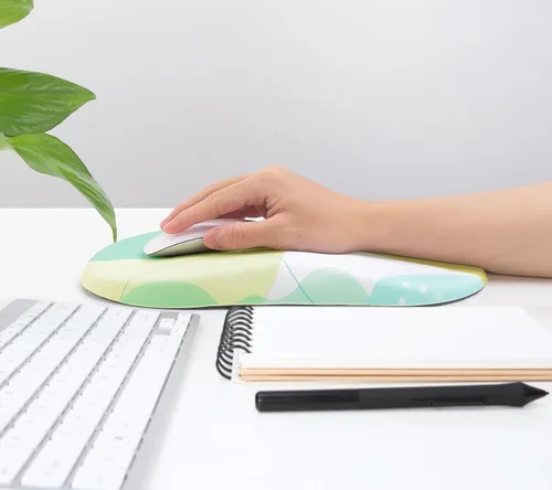 Vista 7 de hueilm Alfombrilla de mouse ergonómica con soporte para muñeca, alivio del dolor, con reposamuñecas, alfombrilla de mouse de espuma viscoelástica