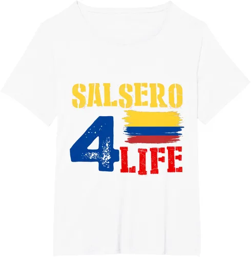 Vista 27 de Salsa Colombiana Gift - Camiseta de música con bandera colombiana Negro