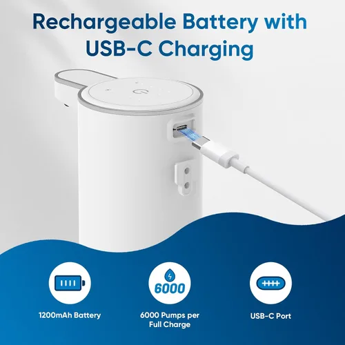 Vista 5 de Dispensador Automático de Jabón Líquido Sin Contacto – 400ml Dispensador de Jabón Líquido para Manos para Baño y Cocina, Montaje en Pared