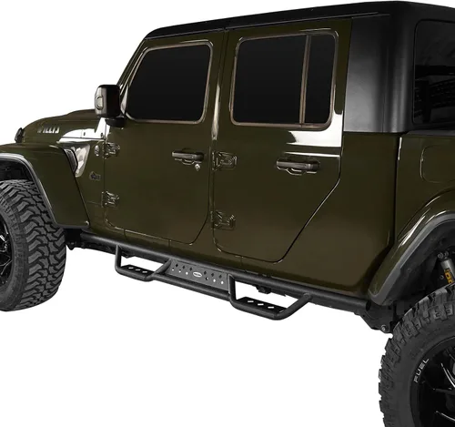 Vista 3 de Gladiator - Estribo Nerf Bar lateral compatible con Jeep Gladiator 2020-2026 JT, accesorios todoterreno (se venden como par)