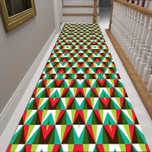 Vista 4 de Alfombra de pasillo con diseño contemporáneo, de 35.5 pulgadas x 11 pies, para pasillos, cocina, entrada, vestíbulo, alfombra de pelo bajo, lavable