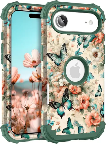 Vista 170 de Hocase Funda para iPhone SE 2022/2020, resistente a prueba de golpes, de plástico duro+goma de silicona, funda protectora híbrida para iPhone SE