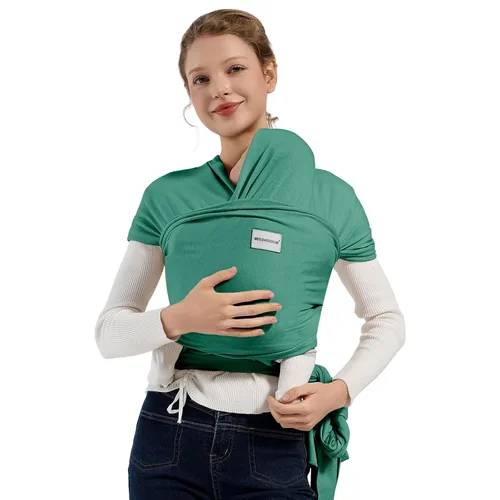 Vista 13 de MISSWISDOM Fulares portabebés, Canguro portabebés para recién nacidos de 3 a 16 kg, Envoltura para llevar bebés, Canguro portabebés para recién Beige